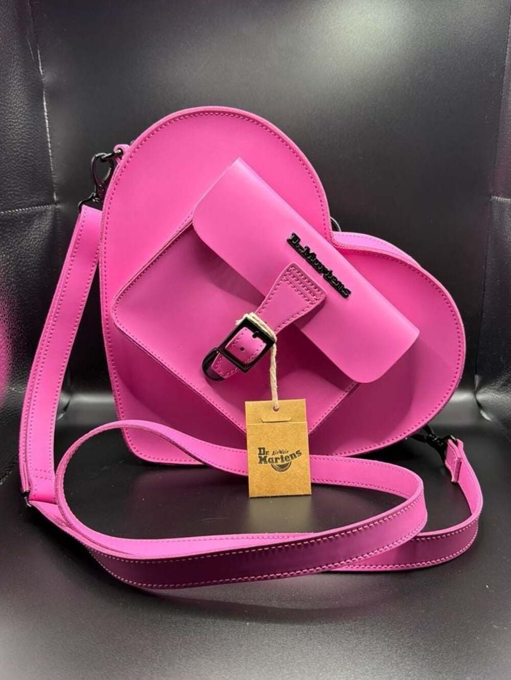 Rare* Dr. Martens Pink Leather Heart Bag Crossbody Backpack